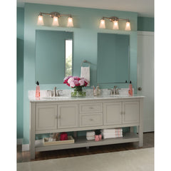 Creative Specialties YB2863BN Moen Eva Brushed Nickel Three Globe Bath Light