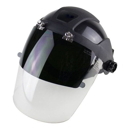 SELLSTROM Sellstrom S32161 DP4 Series Multi-Purpose Faceshield 9 inches H x 12.125 inches L Flip-Up IR Window & Ratcheting Headgear