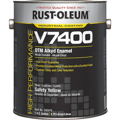 Rust-Oleum 245479 Safety Yellow V7400 High Performance System Alkyd Enamel Paint 1 Gallon Can Pack of 2