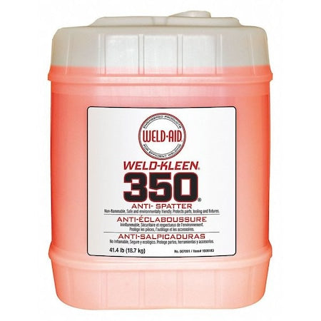 WELD-AID Weld-Aid 007091 Weld-Kleen 350 Anti-Spatter 5 Gallon Non-Flammable Paintable Anti-Spatter Spray
