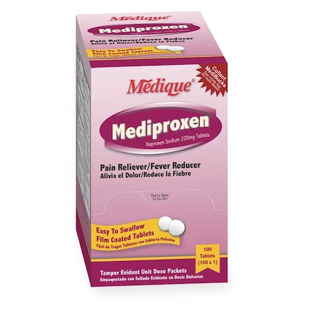MEDIQUE Medique 23733 Mediproxen Pain Relievers 100 per Box