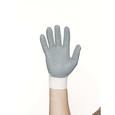 MCR SAFETY MCR Safety 9674L UltraTech Foam Seamless 15 Gauge Nylon Knit Gloves Gray White Large 1-Pair