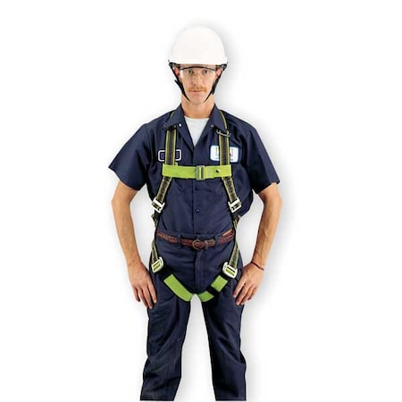 HONEYWELL MILLER Honeywell E650UGN DuraFlex Stretchable Harness Back D-Ring Universal Size Green