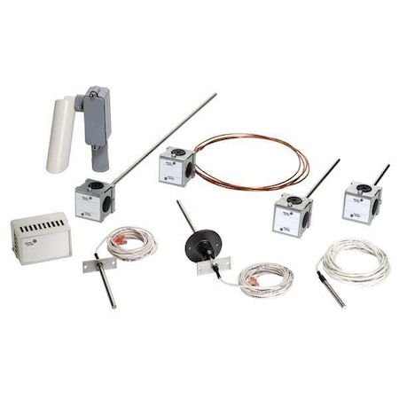 JOHNSON CONTROLS Johnson Controls TE-635JM-1 Platinum Temperature Sensor 1k ohm Metal Enclosure Duct Mount 18 inch Probe
