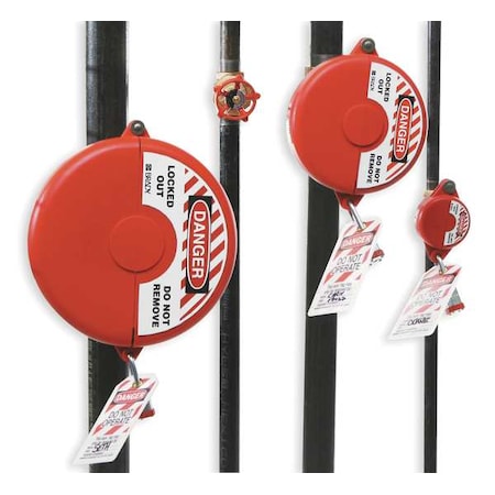 BRADY Brady 65562 Gate Valve Lockout 5-6.5 Red
