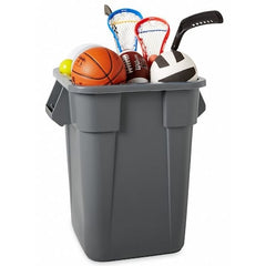 Rubbermaid Commercial FG353600GRAY 40 Gal LLDPE Square Trash Can