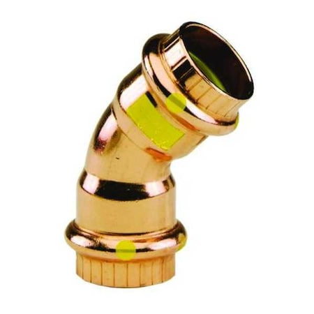 VIEGA Viega 77038 ProPress 45 Degree Elbow 1-1/2 inch x 1-1/2 inch Press x Press Copper Elbow