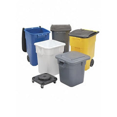 Rubbermaid Commercial FG353600GRAY 40 Gal LLDPE Square Trash Can