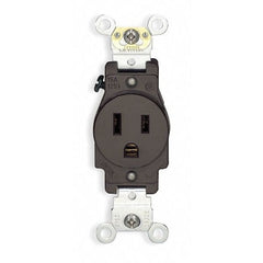 Leviton 5261-GY Heavy Duty Single Receptacle 15 Amp 125 Volt