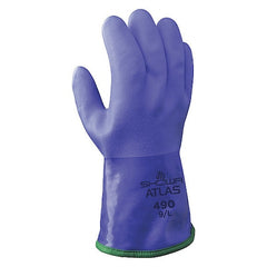 SHOWA 490XL-10 12 Chemical Resistant Gloves, PVC, XL, 1 PR