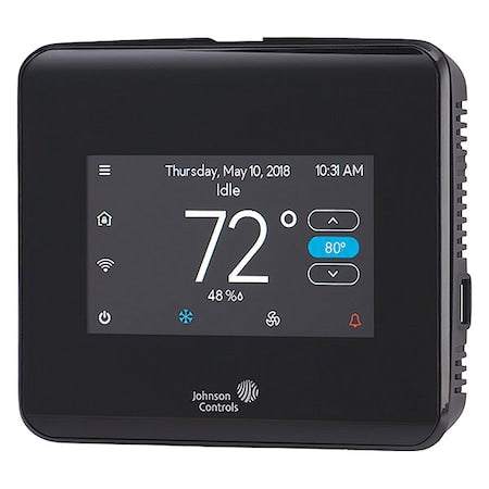 JOHNSON CONTROLS Johnson Controls TEC3312-13-000 TSTAT ON/OFF/Flt Black with Logo