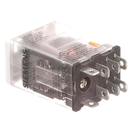 SIEMENS Siemens 3TX7114-5LC13 Plug-In Relay Premium LED Mechanical Flag 8-pin Square Base DPDT 15A 24VAC Uses Socket 3TX7144-1E6 or 3TX7144-4E6