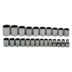 Williams MSS-24RC 24-Piece 1/2-Inch Drive Metric Shallow 12 Point Socket Set