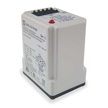 SCHNEIDER ELECTRIC Square D 9050JCK70V14 Timer Relay 24 VAC/VDC 10A DPDT Plug-In