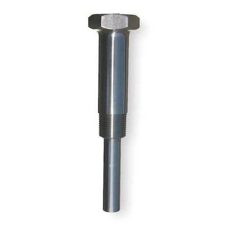 TRERICE Trerice 3-4FA5 Thermowells for Industrial Thermometers, 3/4 NPT Connection, 3.5 Length, 1 Lagging Extension, 304 SS