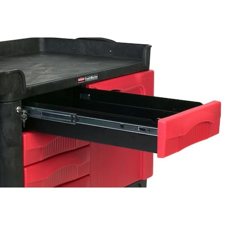 RUBBERMAID COMMERCIAL Rubbermaid Commercial FG453388BLA Trade Cart/Service Bench, 49 In. L, Black
