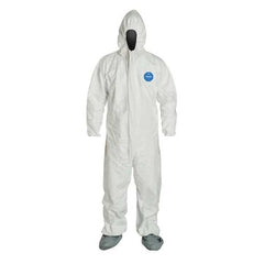 DuPont Tyvek TY122SWH3X002500 Coverall 400 White Hooded with Boots 3XL