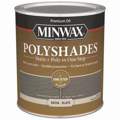 MINWAX Minwax 613984444 Polyshade Stain Finish Quart Satin Slate