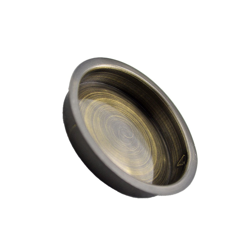 IVES Ives 221B5 Round Flush Pull 2.5 in Antique Brass
