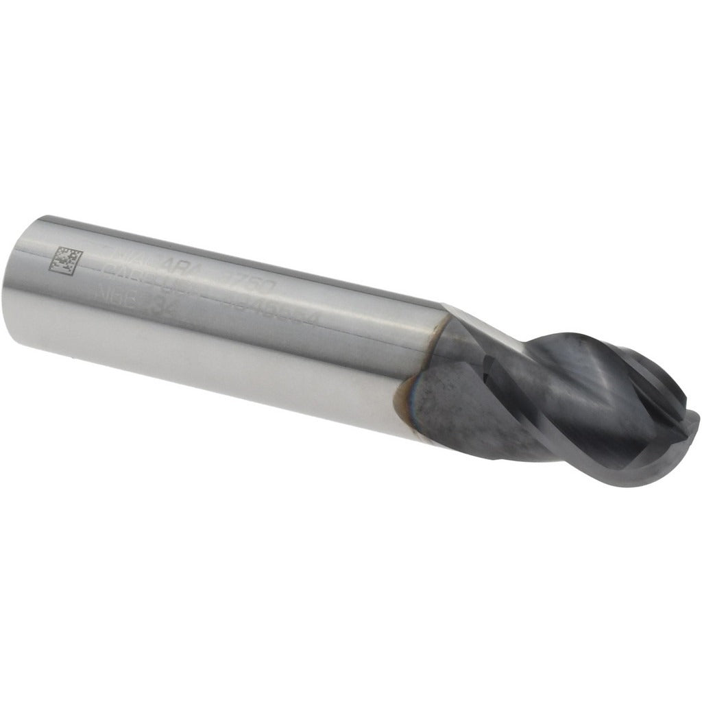 SECO TOOLS Seco 17003796 Ball End Mill 3/8 in 3 Flute Solid Carbide