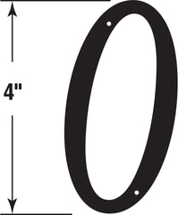 PRIME-LINE Prime-Line MP4110 4 in. House Number 0 (2 Pack) MP4110