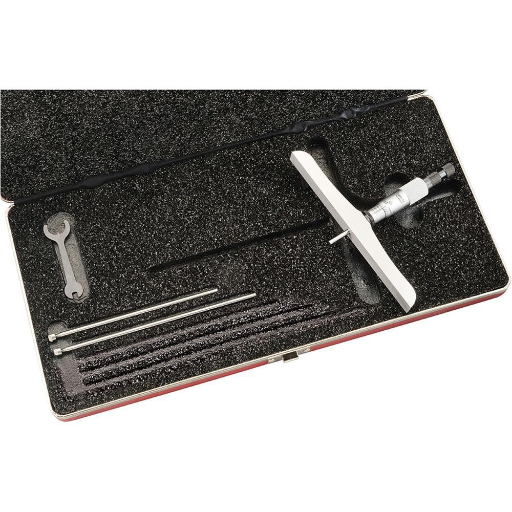 STARRETT Starrett 52244 Mechanical Depth Micrometer 3 in 3 Rod