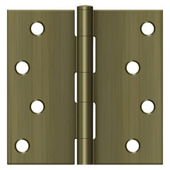 DELTANA Deltana S44U5-R Square Hinge 4x4 Antique Brass