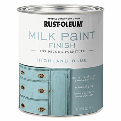 RUST-OLEUM Rust-oleum 331050 Milk Paint Finish 30 Oz Highland Blue