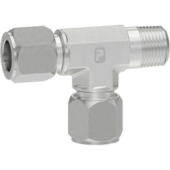 PARKER Parker 4-4-4 Rbu-s Male Run Tee 1/4 Inch Nptf Steel 5000 Psi
