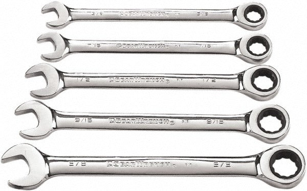 GEARWRENCH Gearwrench 93005 Ratcheting Combo Wrench Set 5 Pc Sae