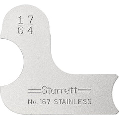 STARRETT Starrett 50637 Radius Gage 17/64 Inch Convex Concave