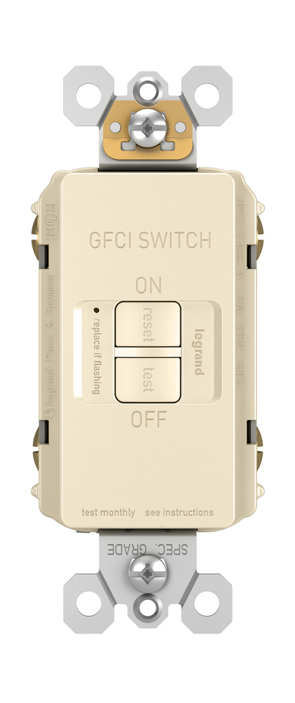 PASS & SEYMOUR Pass & Seymour 2087LA GFCI Dead Front Receptacle Self-Test 125 VAC 20 Amp