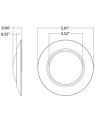 MAXIM LIGHTING Maxim Lighting 57413WTWT Diverse 6in LED Flush Mount 11W (6in)