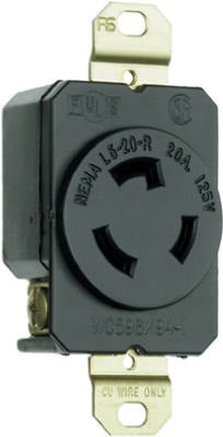 LEGRAND Pass Seymour L520RCCV3 Locking Outlet 20A 125V Nema L5-20R