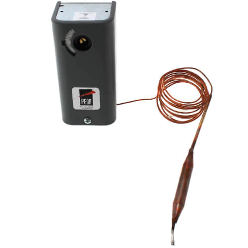 JOHNSON CONTROLS Johnson Controls A19AAC-63C Remote Temp SPDT Control 6' Cap 100/350F 1/4x4-1/2 Bulb 8.5 Fix Dif