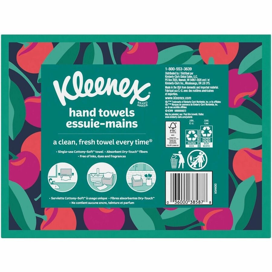 KIMBERLY-CLARK Kimberly-Clark KCC38586CT Kleenex Disposable Hand Towels 60/Box 6/Carton 38586CT