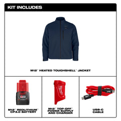 MILWAUKEE Milwaukee M100U-21L M12 Heated Toughshell Work Jacket Large