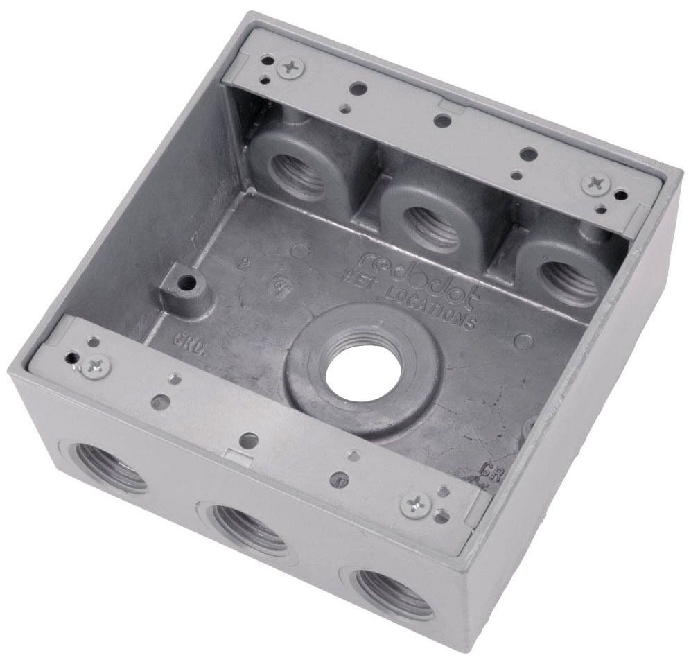 MULBERRY METAL PRODUCTS Mulberry 30269 2-Gang Weatherproof Box (7 x 1/2 in Hubs) (fka R-DOT 2IH7-1)