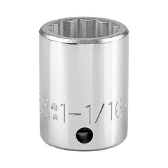 PROTO Proto J5534 Hand Socket 1-1/16 in 3/4 Drive 12-point
