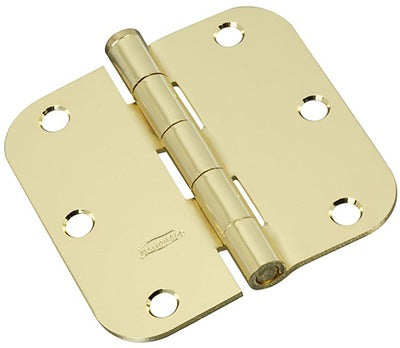 NATIONAL HARDWARE National Mfg N830-322 3.5in Bright Brass Door Hinge 3 Pack