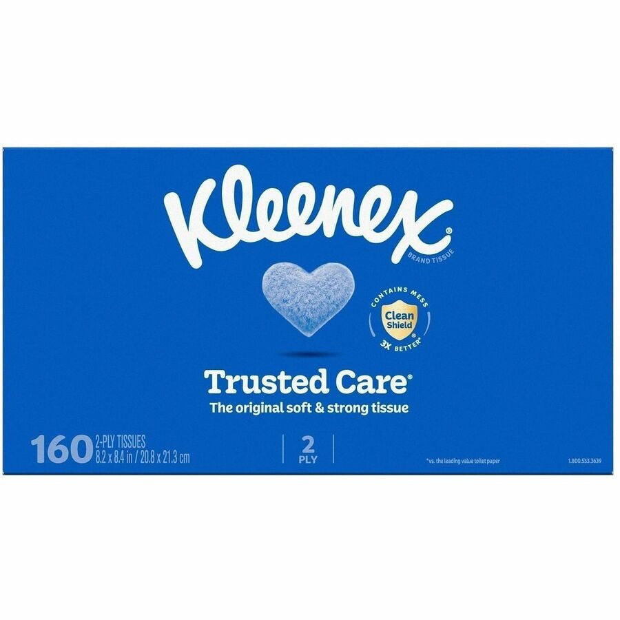KIMBERLY-CLARK Kimberly-Clark KCC54303CT Kleenex Trusted Care Facial Tissue 160/Box 12/Carton 54303CT