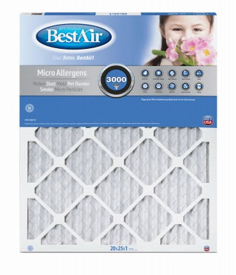 BESTAIR Ppa Industries B1-2025-13-6 Merv 13 20x25x1 Air Filter 6-pack
