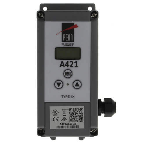 JOHNSON CONTROLS Johnson Controls A421AEC-02C Electronic Temp Control SPDT 1 Switch 6.5 ft