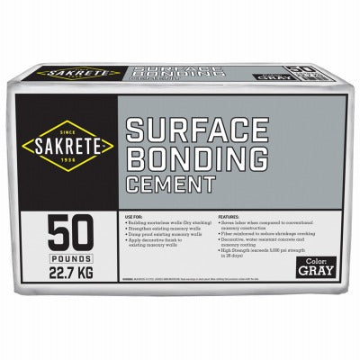 SAKRETE Sakrete 65300845 Gray Surface Bonding Cement 50 Lb