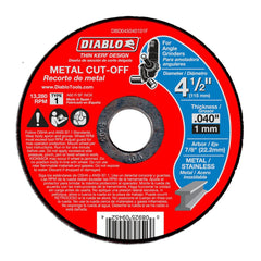 DIABLO Diablo DBD045040115F Type 1 Cut-off Wheel 4.5in 60 Grit 15pk