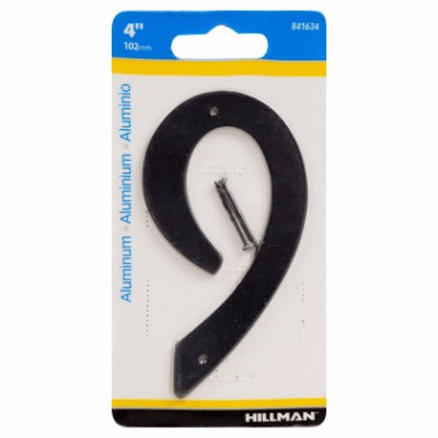 HILLMAN Hillman Fasteners 841634 Black Nail-on House Number 9 4in