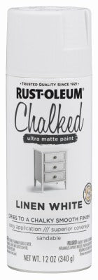 RUST-OLEUM Rust-oleum 302591 Chalked Ultra Matte Spray 12 Oz Linen White