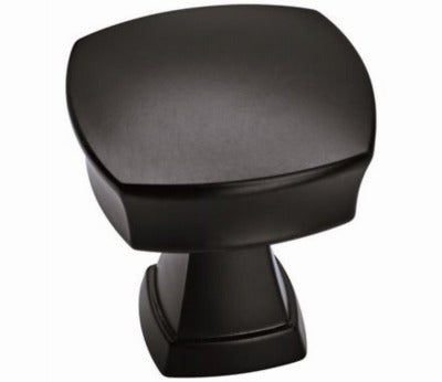 AMEROCK Amerock BP11287FB Cabinet Knob 1.25 in Matte Black 10-pack