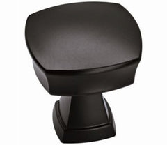 AMEROCK Amerock BP11287FB Cabinet Knob 1.25 in Matte Black 10-pack