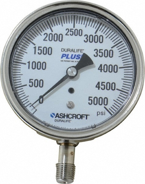 ASHCROFT Ashcroft 94243XLL Pressure Gauge 0-5000 Psi 3.5in Dial
